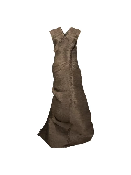Sukienka Alberta Ferretti brązowa