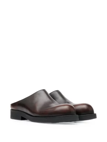 Papuci tip mules Mm6 Maison Margiela din piele maro