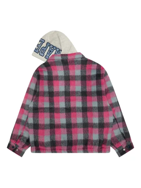 Geacă Aape By A Bathing Ape în carouri roz