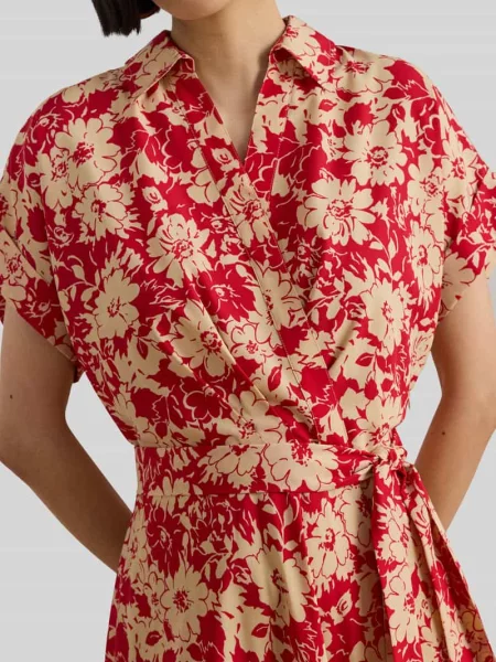 Sukienka casualowa o linii A z odpinanym dopasowanym materiałowo paskiem. Lauren Ralph Lauren