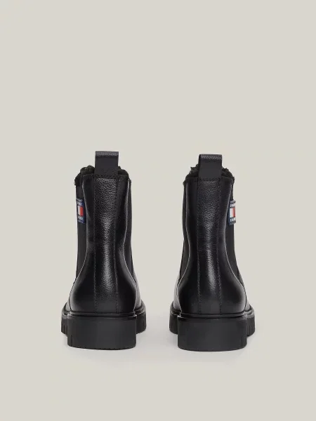 Кожаные ботинки челси Tommy Hilfiger черные