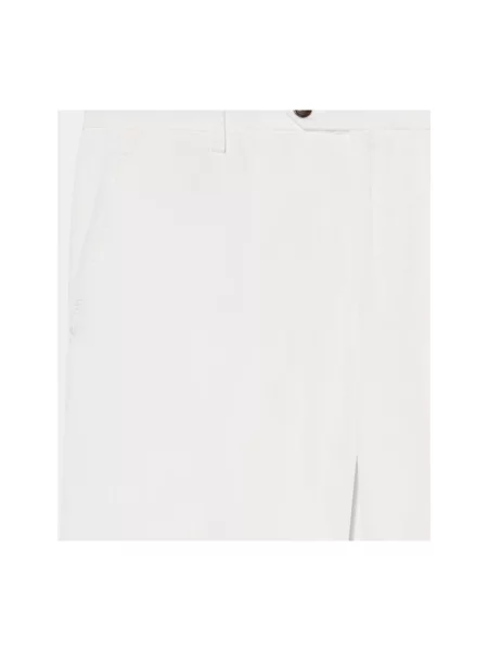 Сhinosy Brooks Brothers z twillu białe