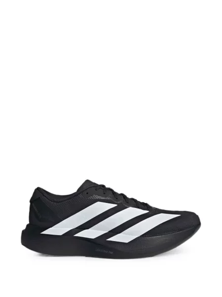 Tricou Adidas alergare din material terry cu imprimeu geometric alb