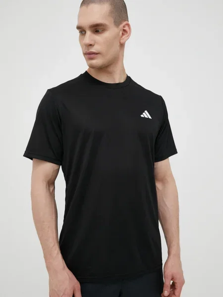 Тениска за трениране adidas Performance Train Essentials черно с изчистен дизайн