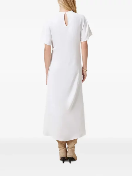 Φόρεμα Allsaints με βολάν λευκό