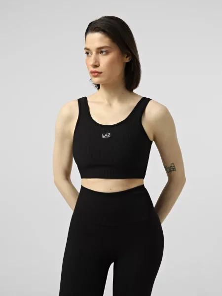 Спортивний топ поліамід/еластан чорний