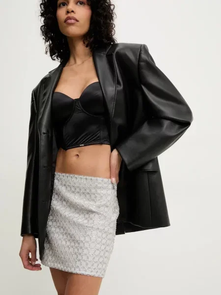 Rotate fustă mini creion gri