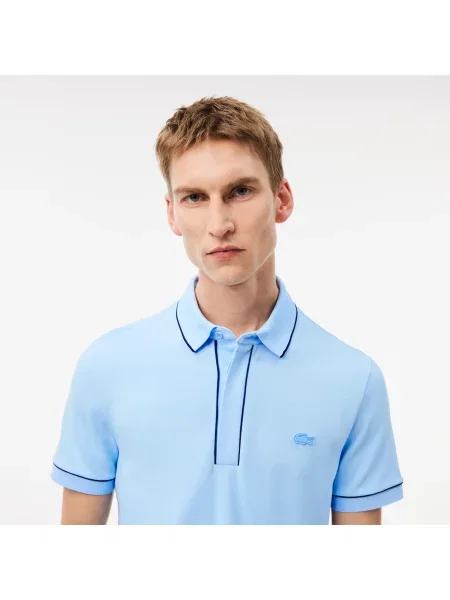 Lacoste Koszulka Polo Z Bawełny Smart Paris Stretch czarna