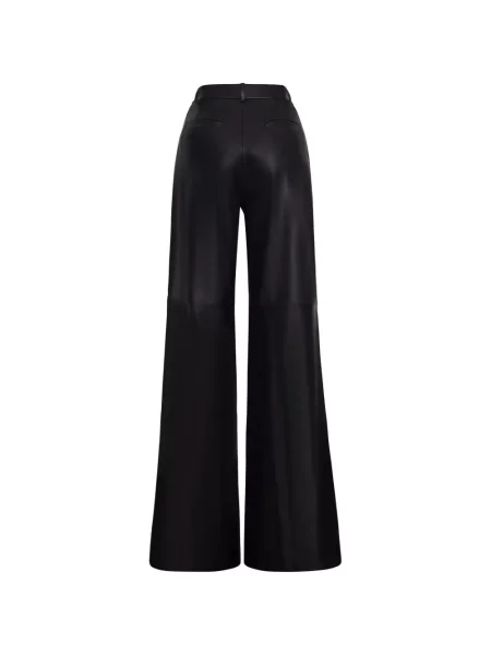 Pantaloni Adam Lippes din piele negru
