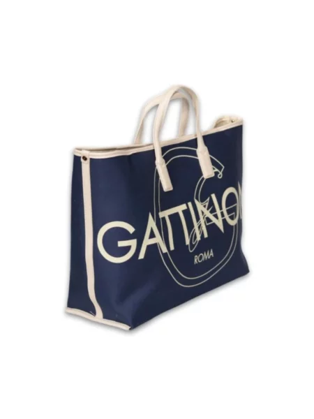 Shopperka Gattinoni z logo niebieska