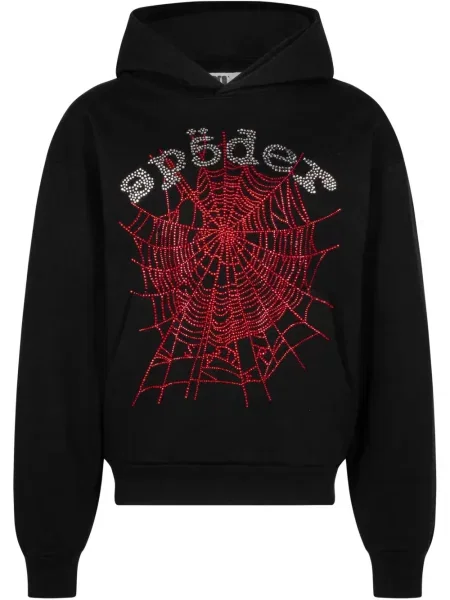 Суичър с качулка Sp5der черно