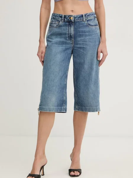 Elisabetta Franchi bermude pentru femei din denim albastru