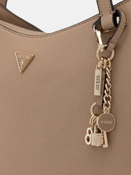 Кожаная сумка шоппер Guess