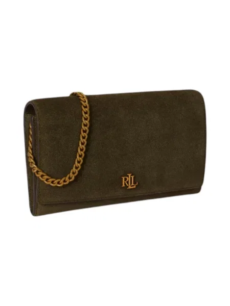 Lauren Ralph Lauren torebka crossbody zamszowa zielona