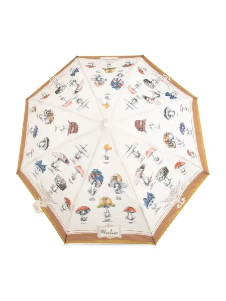 Parasol Moschino z nadrukiem beżowy