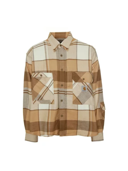 Wielobarwność koszula Carhartt Wip casual beżowa