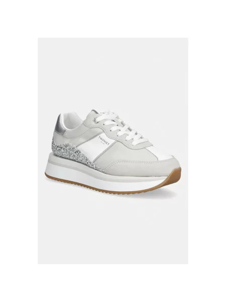Sneakersy Twinset skórzane szare