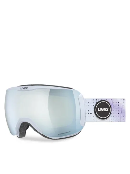 Dámske lyžiarske okuliare UVEX Downhill CV WE S2 arctic blue matt/mirror white/colorvision green biela