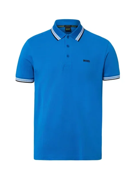 BOSS Green koszulka polo Paddy Mężczyźni jednolity M niebieski