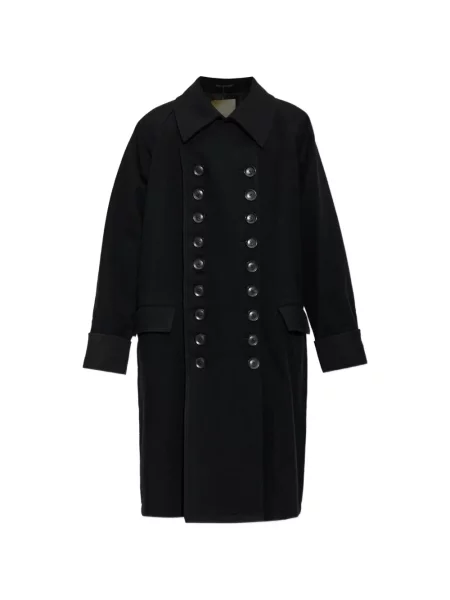 Palton Yohji Yamamoto cu două rânduri de nasturi negru