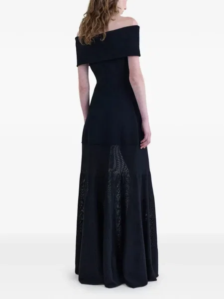 Rochie maxi Fforme cu umerii deschiși negru