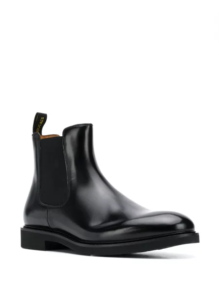Botine chelsea Doucal's cu vârf rotund negru