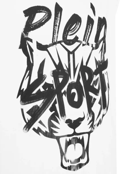 Grafický košile Plein Sport bílá