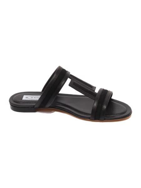 Klapki Tod's skórzane czarne