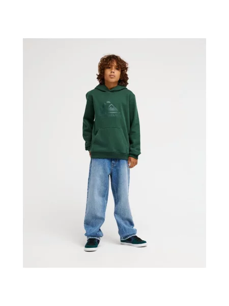 Bluza z kapturem Quiksilver Comp Logo ciemnozielona XS zielona