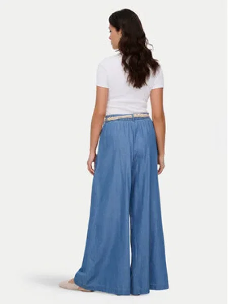 ONLY Hlače iz tkanine Bea Hw Wide Leg modra