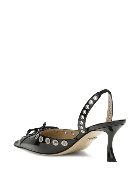 Pantofi cu toc Mach & Mach slingback negru