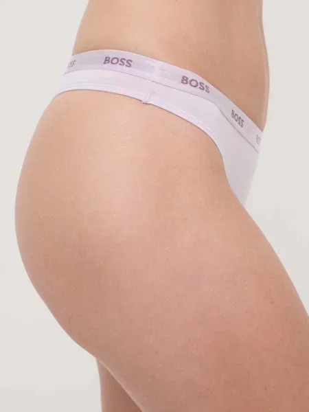BOSS tanga s viskózou THONG CI fialové