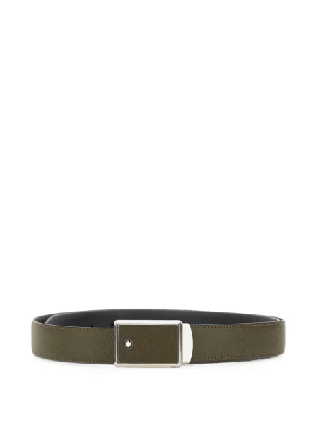 Cu centură curea Montblanc din piele verde