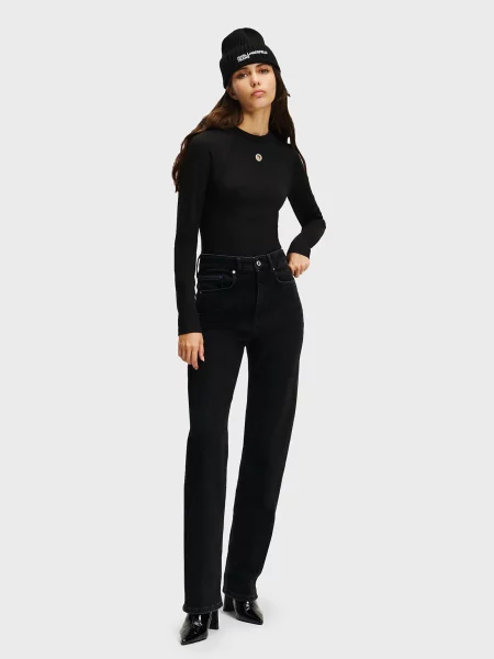 Прямые джинсы Karl Lagerfeld Jeans черные