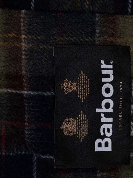 Barbour sál és kesztyű sötétkék mintás zöld