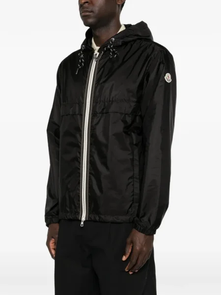 Geacă Moncler cu glugă negru