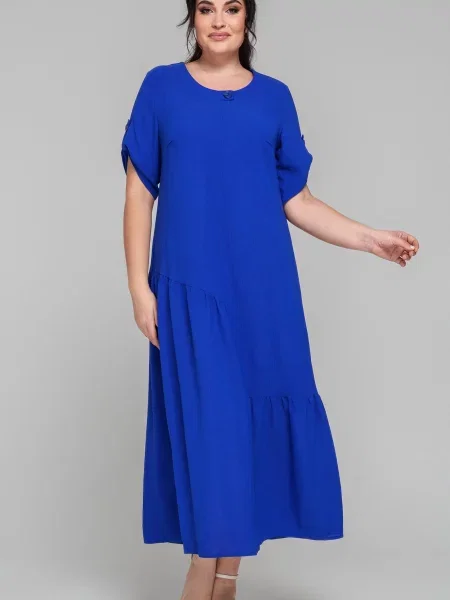 Платье миди All Posa синее