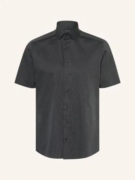 Olymp Košile S Krátkým Rukávem Luxor Modern Fit tmavě šedá