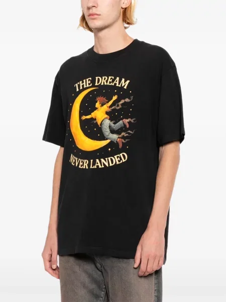Tricou Melt cu imagine cu decolteu rotund negru