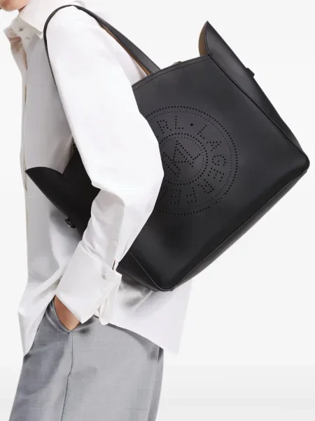 Δερμάτινη δερμάτινη τσάντα Karl Lagerfeld μαύρο