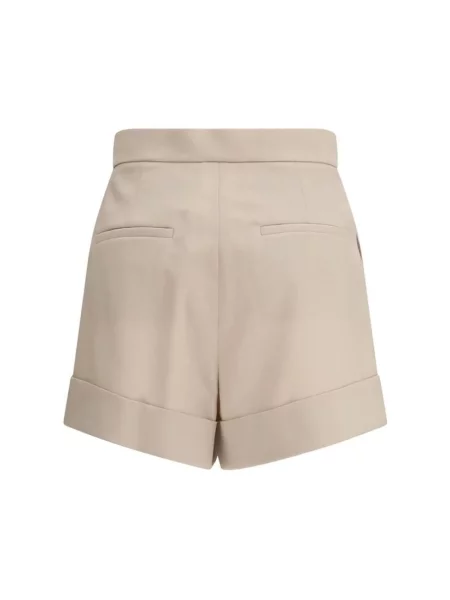Szorty Max Mara wełniane na siłownię beżowe