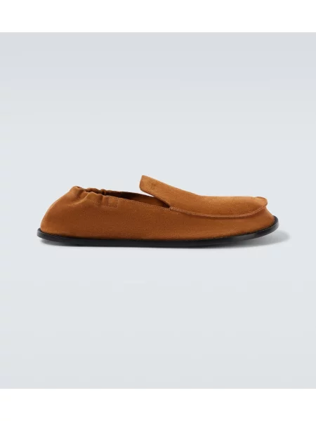 Pantofi loafer Loewe din piele de căprioară maro