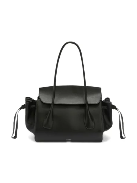 Mała torebka skórzana Jil Sander skórzana czarna