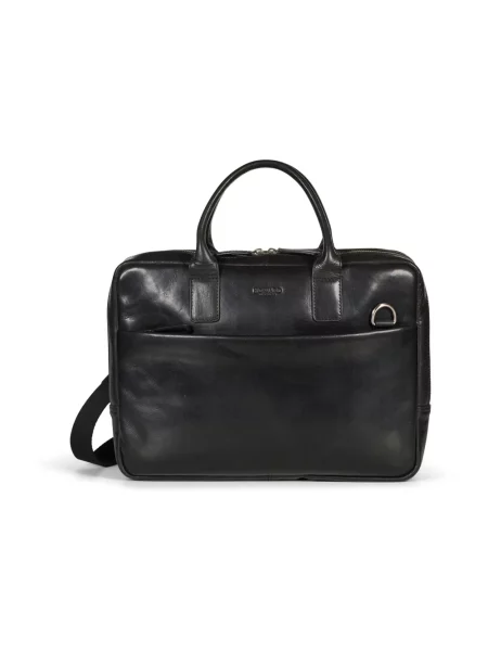 Torba na laptopa Howard London skórzana czarna