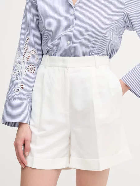 Tommy Hilfiger pantaloni scurți din amestec de in bej