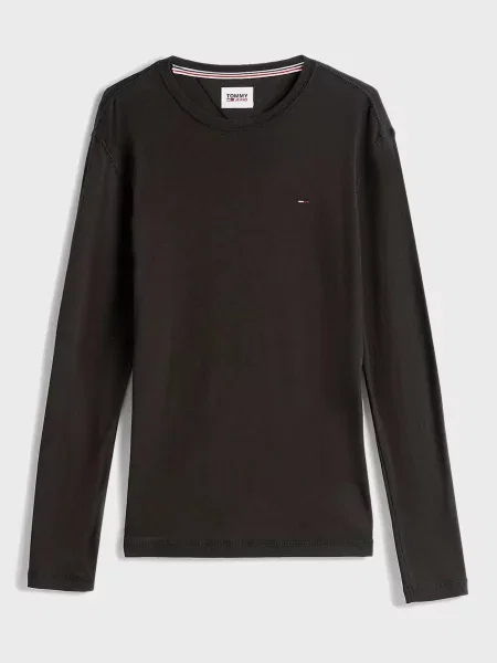 Лонгслив Tommy Jeans черный