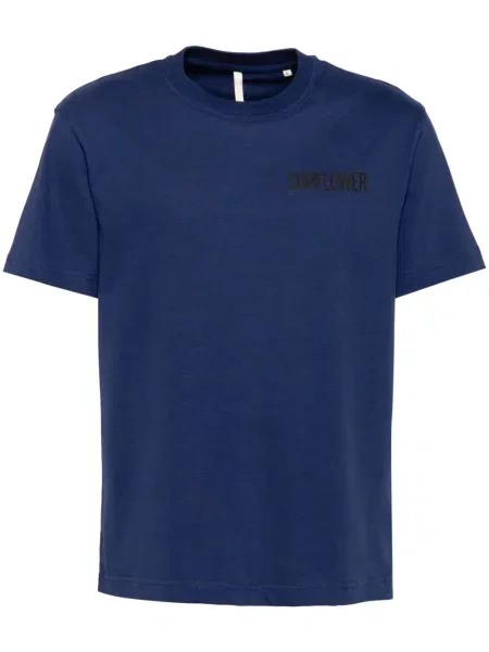 Scurt tricou Sunflower cu imagine cu mâneci scurte albastru