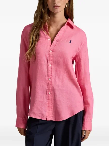 Dugo rebrasti s ovratnikom polo majica Polo Ralph Lauren plava