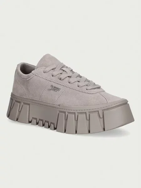 Tommy Jeans TJW PLATFORM SNEAKER SUEDE sneakers pentru femei din piele întoarsă gri