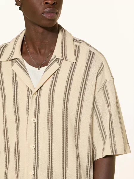 Drykorn Úpletová Košile Resort Basiil Comfort Fit světle / tmavě hnědá